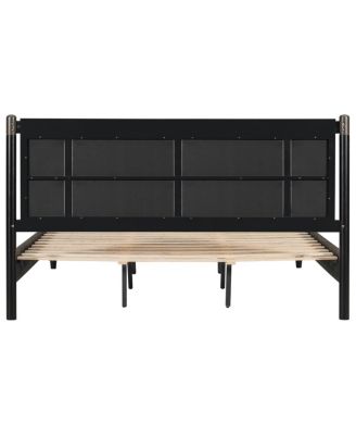  Solid Wood King Bed, No Box Spring Needed