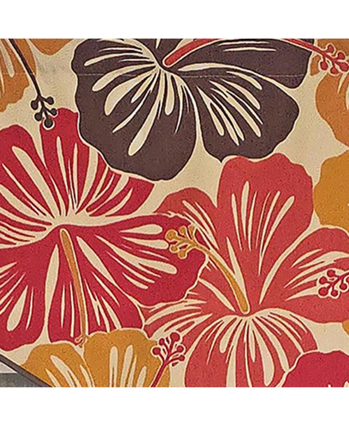 Rlf Home Wild Hibiscus Regal 100% Cotton Rod Pocket Lined Window Valance 50" x 17"