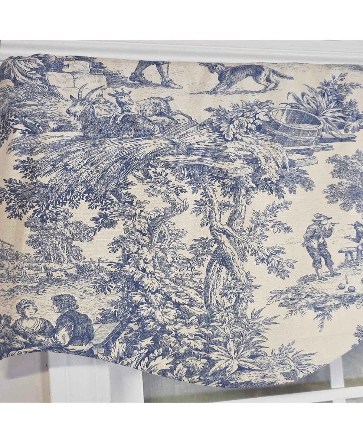 Rlf Home Old-World Provance 100% Cotton Rod Pocket Lined Window Valance 50" x 15"