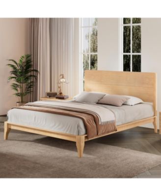 Queen Bamboo Platform Bed - No Box Spring Needed