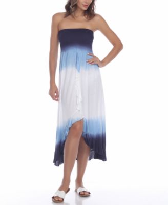 Strapless High-Low Dress Cover-Up
