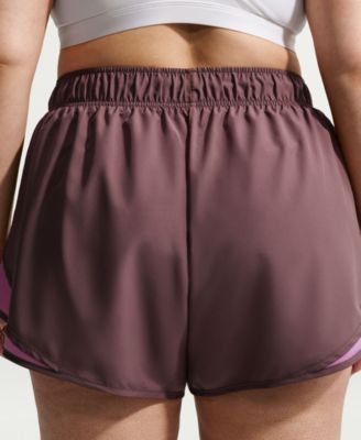 Plus Size Tempo Dri-FIT Mid-Rise 3" Brief-Lined Running Shorts