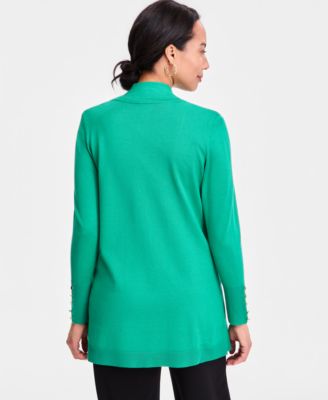 Women's Button-Sleeve Flyaway Cardigan Sweater