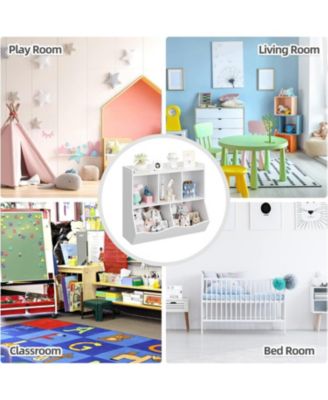 Kids Bookshelf Toy Storage Organizer – Wood Toy Storage Cabinet, Children's Toy Shelf, Kids Book Rack, Storage Bookshelf for Playroom, Bedroom