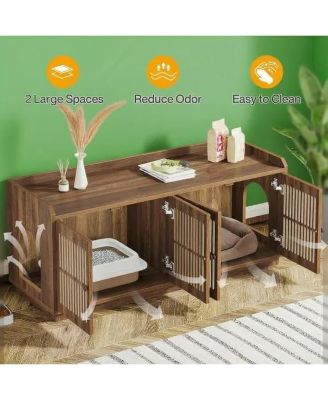 Extra Large Wooden Cat Litter Box Enclosure