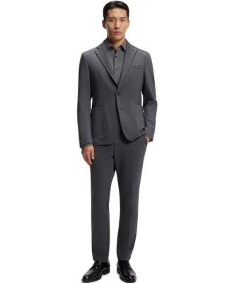 Men's Performance-Stretch Fabric Slim-Fit Dress Shirt