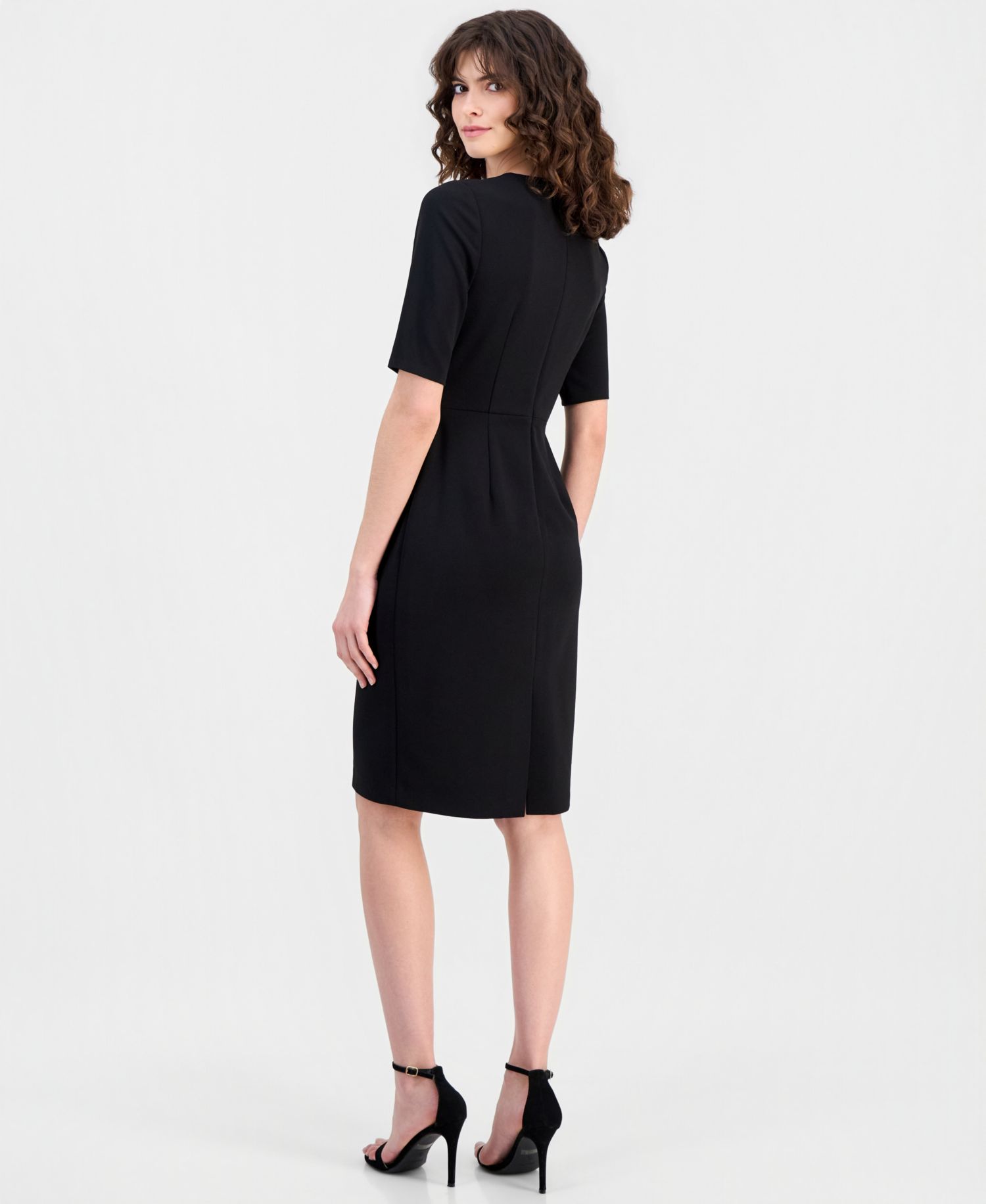 Women's Wrap-Waist Sheath Dress