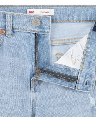 Girls' 7-16 Stitch Detail Flare Jeans