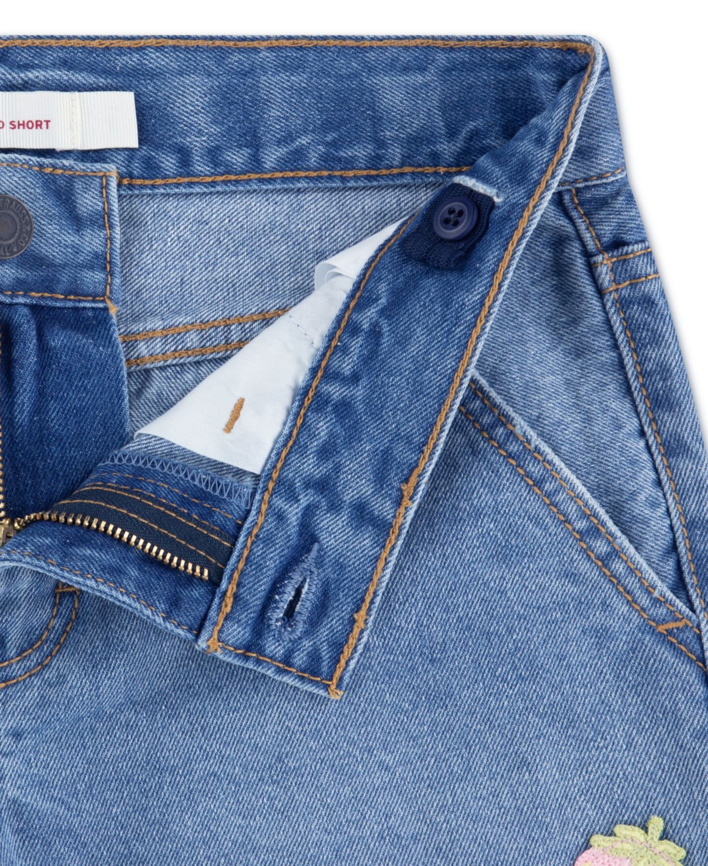 Шорты Levi's Applique Girlfriend Shorts для девочек, цвет: Good Grades — фото 3