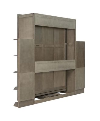 Rotating Queen Murphy Bed with Hidden Cabinet