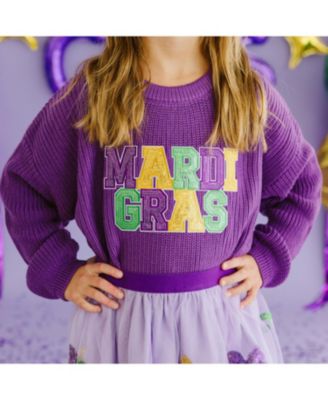 Little/Big Girls Mardi Gras Knit Sweater