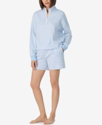Women's Long-Sleeve Top & Boxers, 2-Piece Set