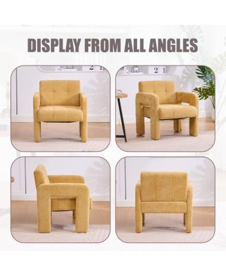  Modern Minimalist Casual Upholstered Armchair for Living Room, Bedroom, Office