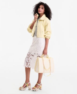 Women's Cropped Faux-Leather Jacket