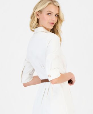 Women's 3/4-Sleeve Midi Shirtdress