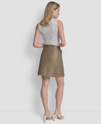 Women's Zipper Back Mini Skirt