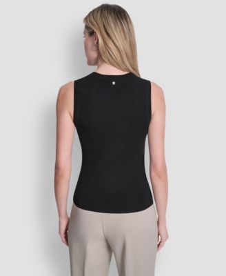 Women's Sleeveless Crewneck Sweater Top
