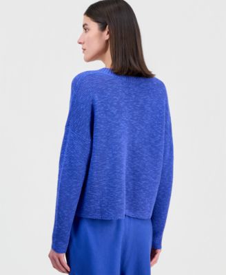 Women's Cotton & Linen V-Neck Sweater