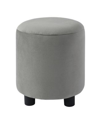 Streamdale Full Size Upholstered Grounded Bed with Bedside Desk & Stool, Gray