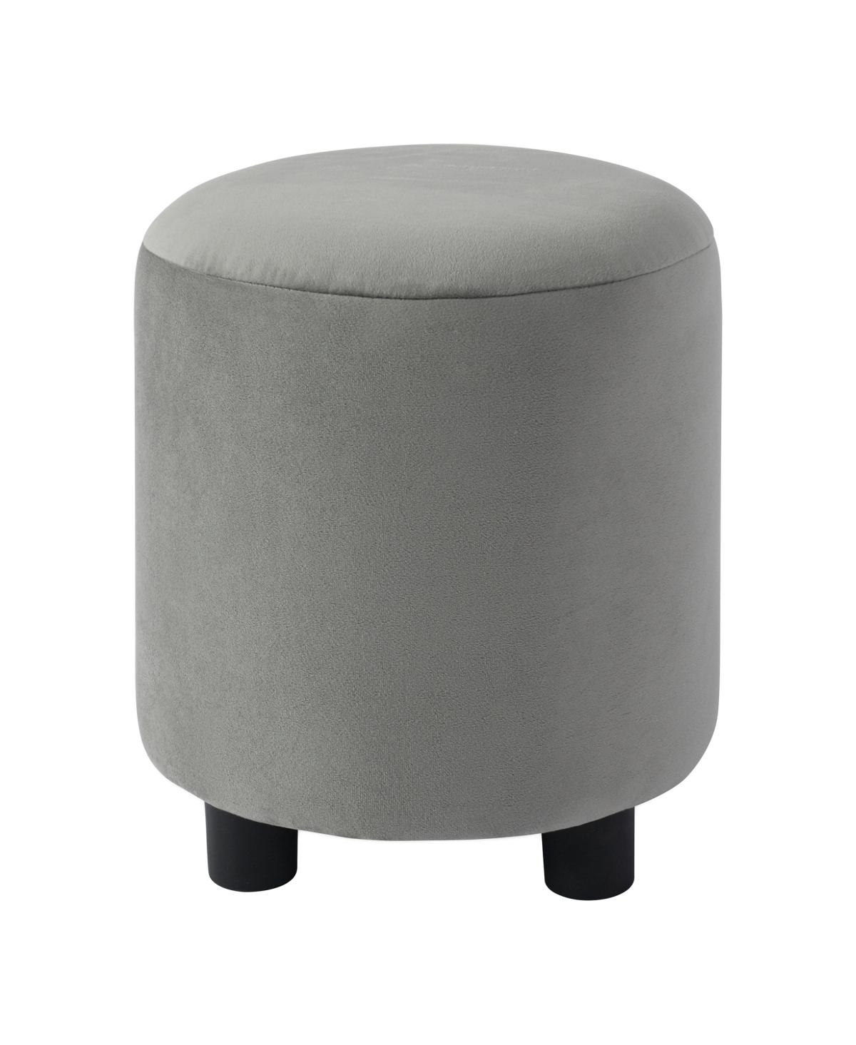 Streamdale Furniture Streamdale Full Size Upholstered Grounded Bed with Bedside Desk & Stool, Gray