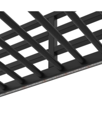 Metal L-Shaped Loft Bed with LED, Storage, 2 Desks & Charging Stations