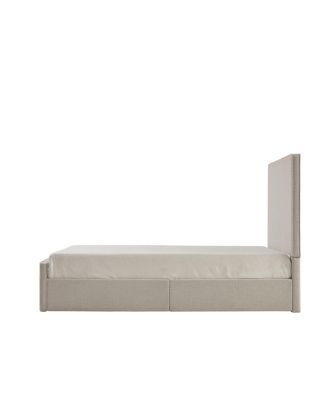 Streamdale Lucas Tall Upholstered Bed - King, Textured Ivory Canvas