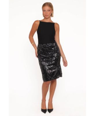 Women's Lindsey Sequin Straight Midi Skirt