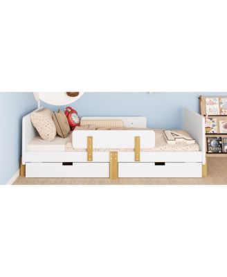 Platform Bed with Storage, Solid Wood Frame, No Box Spring Needed