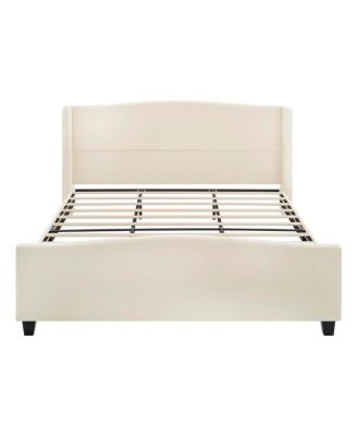 Streamdale King Size Teddy Velvet Upholstered Bed Frame with Headboard & Footboard (White