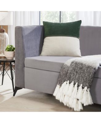 Layla Velvet Linen Zipper Throw Pillow Covers, 20"x 20", Set of 2