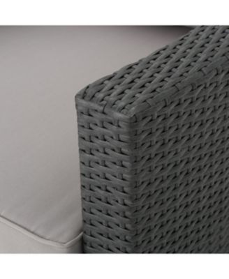 Wicker Club Chairs with Water-Resistant Cushions (Set of 2)