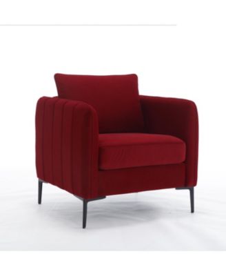 Velvet Accent Chair - Mid-Century Modern Armchair