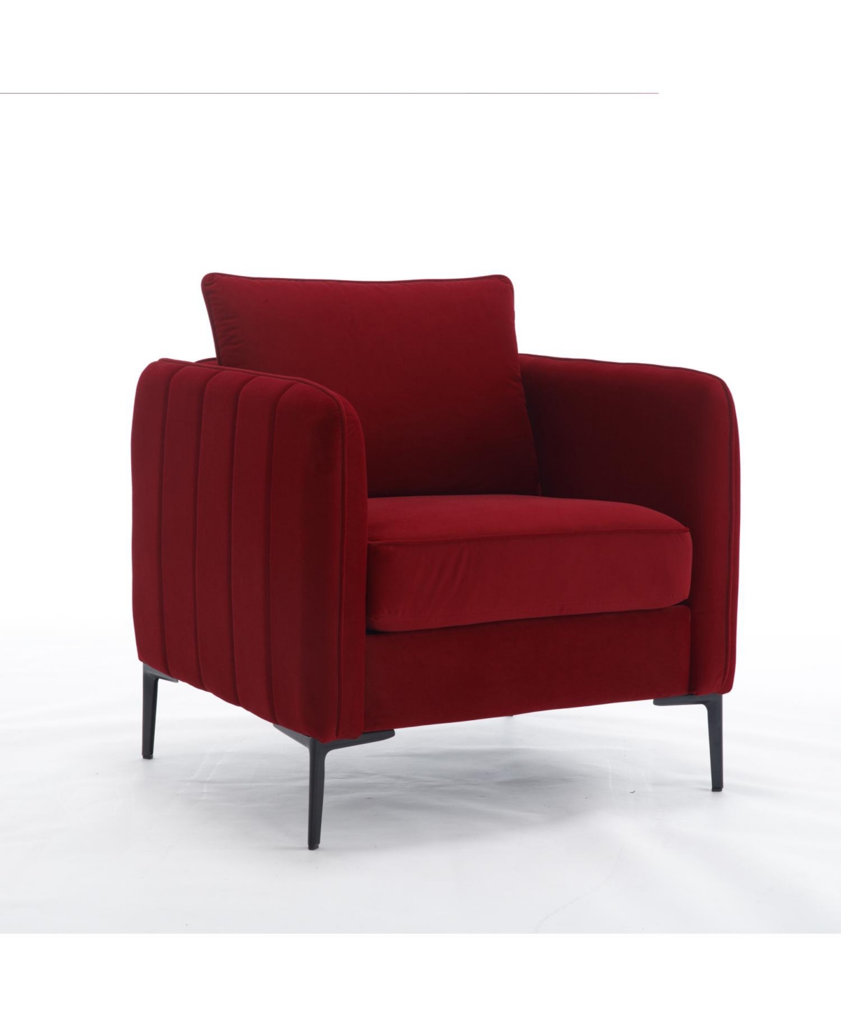 Streamdale Furniture Velvet Accent Chair - Mid-Century Modern Armchair