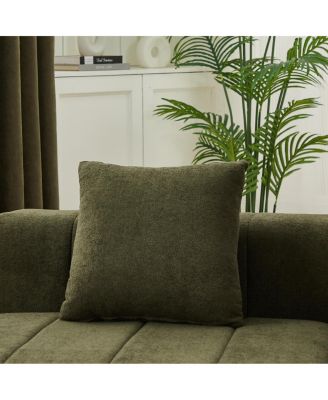  Chenille Sectional Sofa with 2 Pillows, Symmetrical Modular for Living Room