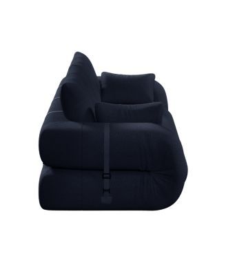 Human Dog Bed, Lazy Sofa Couch, 78.7" Foldable Sofa Bed, 3-in-1 Teddy Fabric Sleeper Sofa Bed