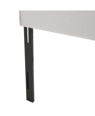 Elegant Camel Back Upholstered Headboard with Nailhead Trim