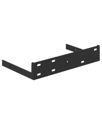 Wall Corner Shelf Set of 4 Concrete Grey Honeycomb MDF, Metal