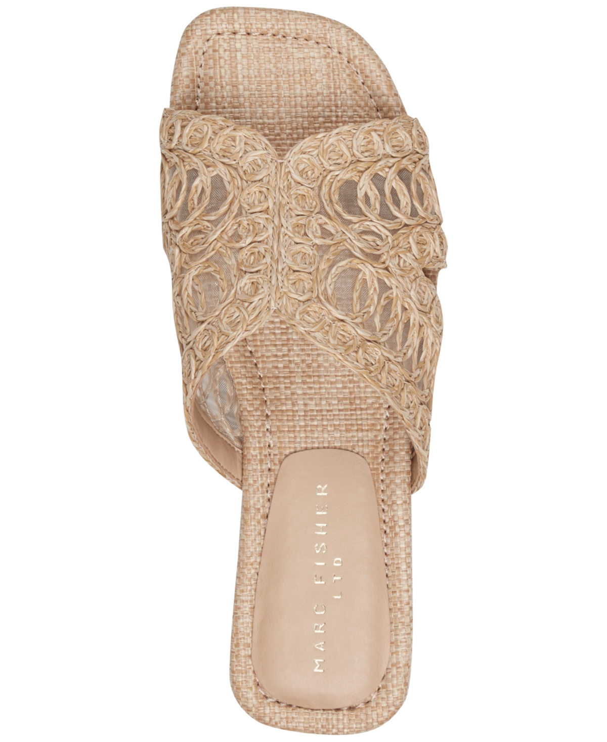 Marc Fisher Ltd Women's Nalany Lace Flat Slip-On Sandals