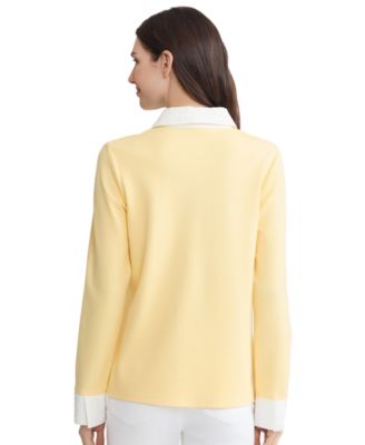 Petite Long-Sleeve Twofer Top