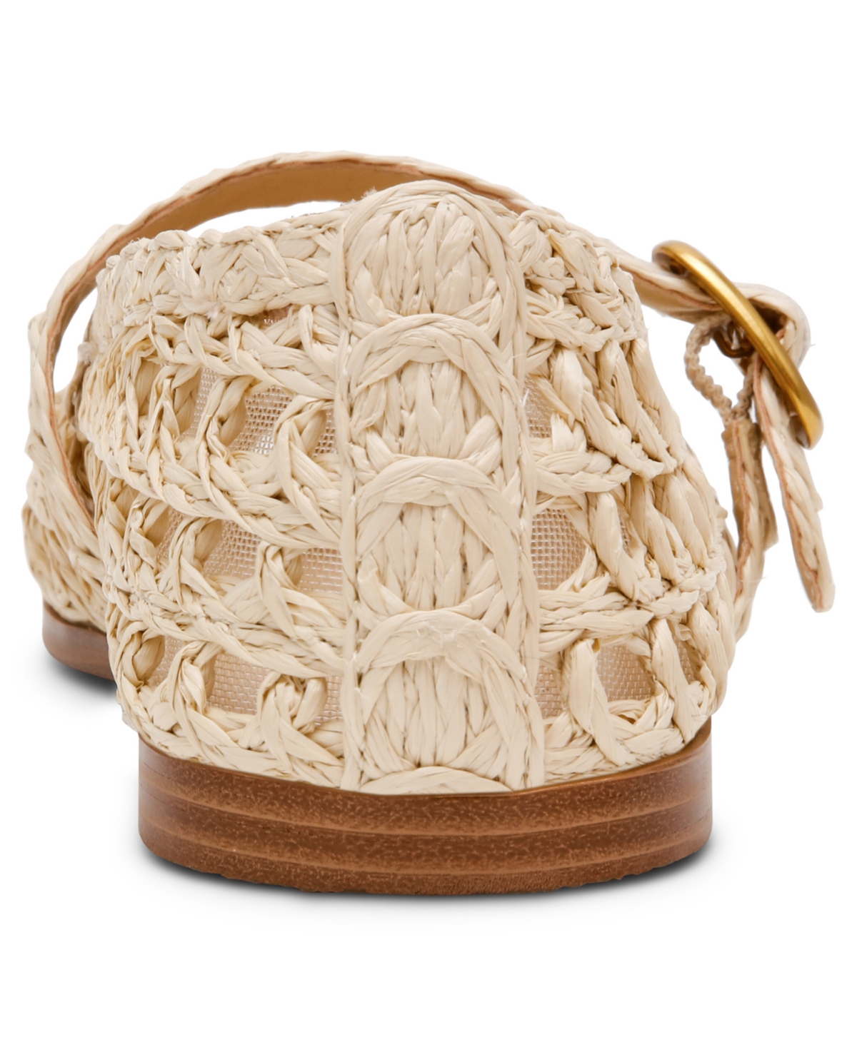 Steve Madden Women's Melody Raffia Mary-Jane Flats