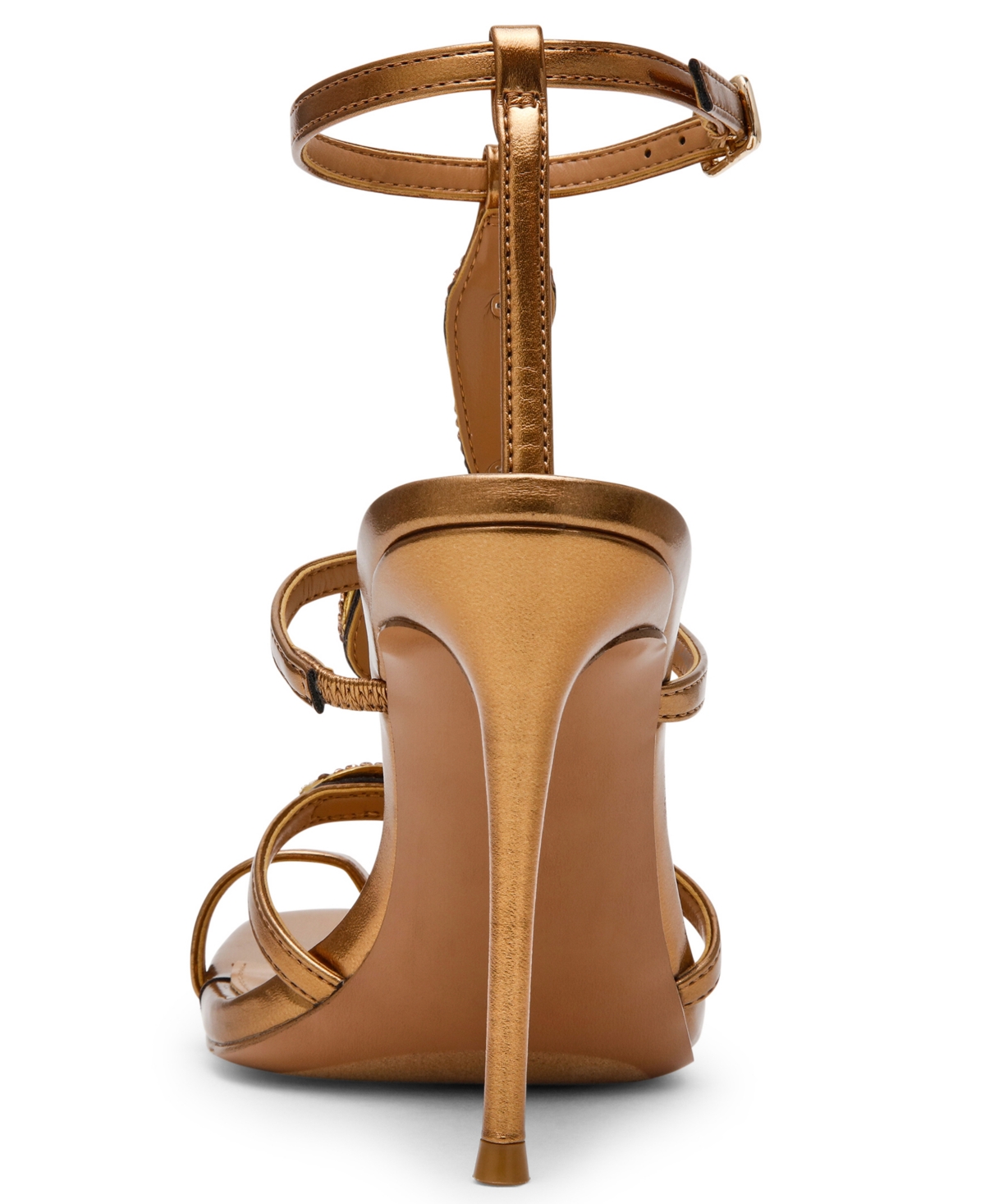 Steve Madden Women's Python Embellished T-Strap Stiletto Heel Dress Sandals