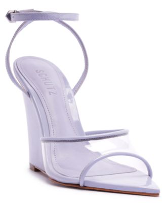 Women's Elodie Vinyl Pointed Toe Wedge Sandals