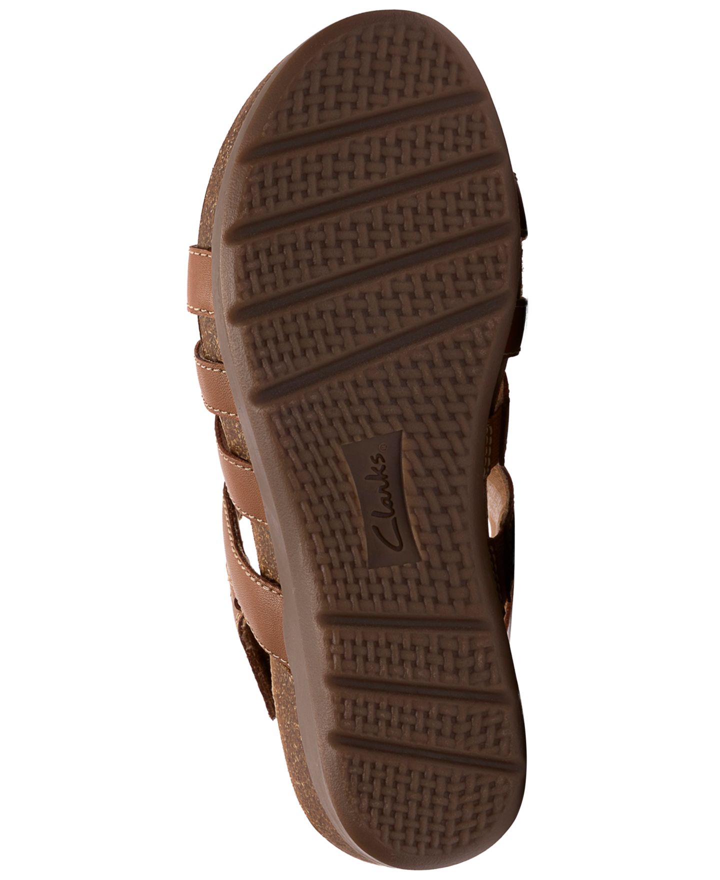 Женские сандалии Clarks Calenne Gracie Round Toe, цвет: Рыжевато-коричневый кожаный — фото 5