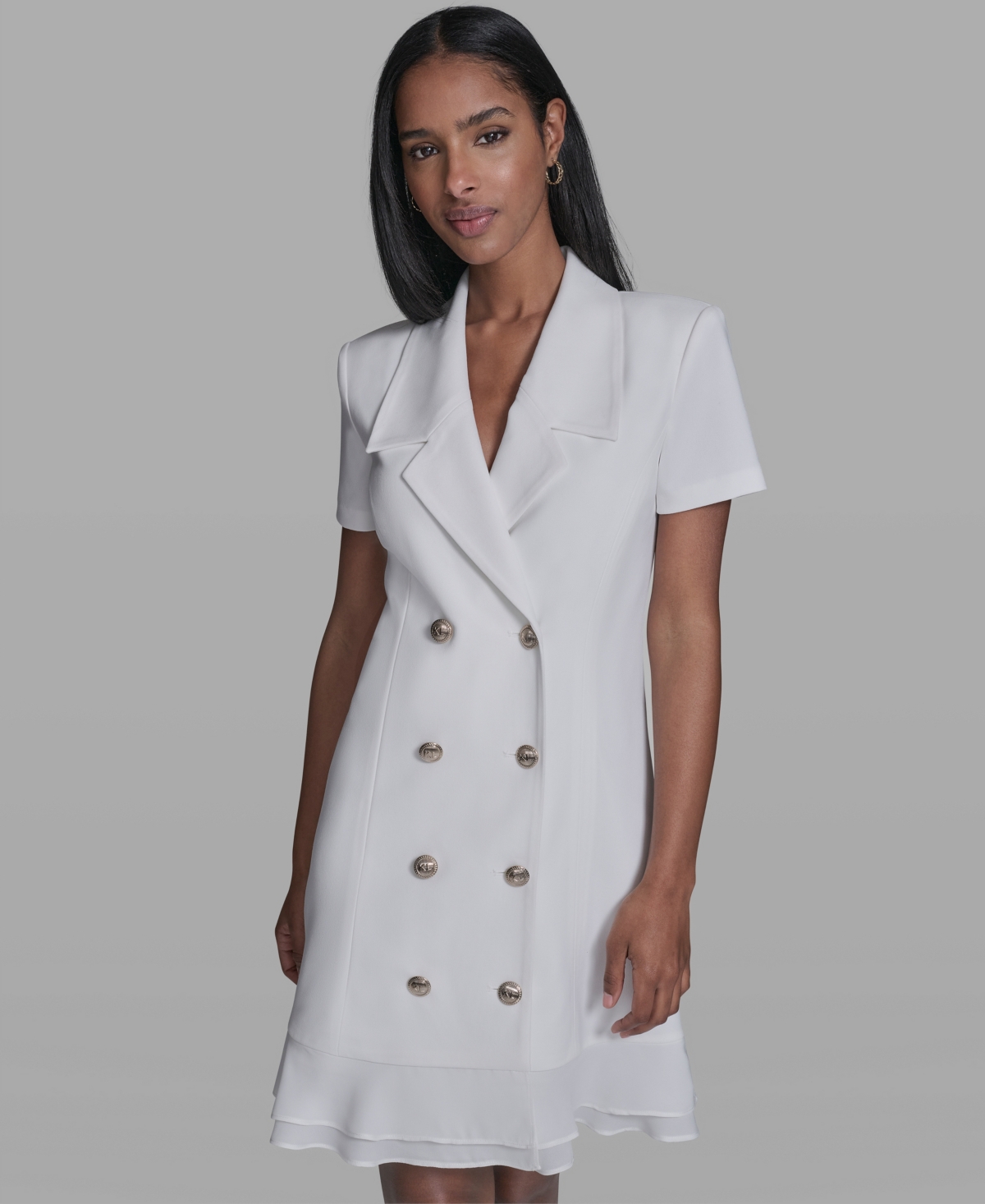 Karl Lagerfeld Paris Women's Short-Sleeve Blazer Dress