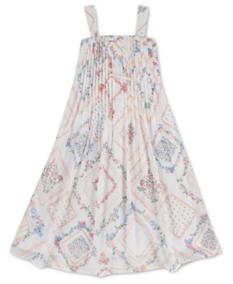 Girls' Pintuck Sleeveless Maxi Dress