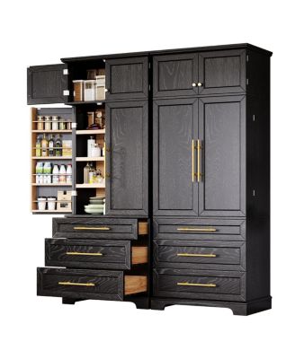 Streamdale Farmhouse Kitchen Pantry Cabinet with 8