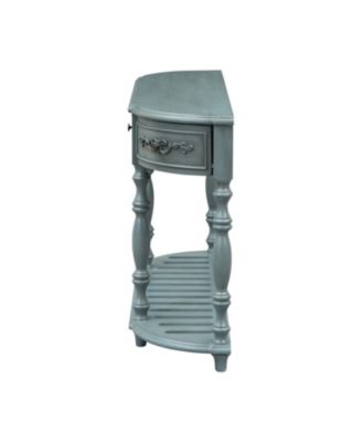  52" Modern Curved Console Table w/ Drawers & Shelf