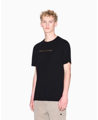Men's Black and Gold T-Shirt