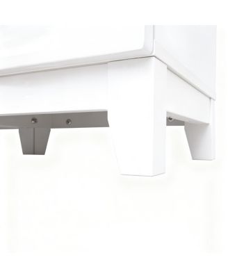 Modern Entertainment Center with Glass Doors & Drawers