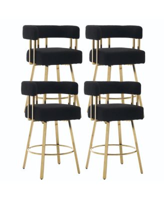 Modern decorative chair with gold metal legs, Teddy fleece upholstered